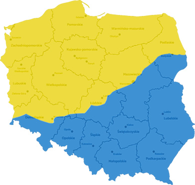 Mapa zasięgu